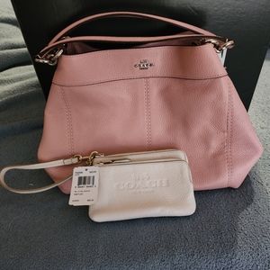 Coach Lexi Medium Bag + Wristlet NWT